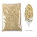 P08 Starry Golden sparkling resin rhinestones for nail art decoration and DIY crafts - Starry Golden (P08)