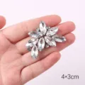 White rhinestone flower apparel appliqué diy clothing shoe crystal rhinestone patch accessories - 82 White