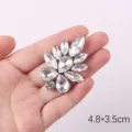 White rhinestone crystal patch variant, sparkly DIY clothing and shoe accessory design. - 83 White