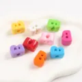 Colorful acrylic uppercase 'B' beads with heart-shaped center for DIY jewelry making - Letter B / 5 Pieces