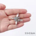 White rhinestone applique variant, 3.5x3.5cm hotfix DIY clothing shoe decorative accessory. - 84 White