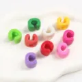 Colorful acrylic C-letter large hole loose beads for DIY jewelry making - Letter C / 5 Pieces