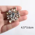 Champagner goldene Glas-Strass-Applikation für DIY-Kleidung Zubehör 4.5x3.6cm - Style 06 (Gold)