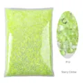 P12 Starry Citrine iridescent resin rhinestones for nail art and DIY crafts decoration - Starry Lemon Yellow (P12)