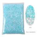 Starry aquamarine resin galaxy diamonds for nail art and DIY phone case filling - Starry Light Blue (P03)