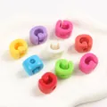Vibrant colorful acrylic large-hole alphabet beads for DIY jewelry making crafts - Letter G / 5 Pieces