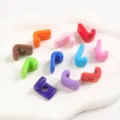 Colorful acrylic large hole letter J beads for DIY jewelry making and custom keychain crafts - Letter J / 5 Pieces