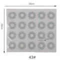 Foglio adesivo strass termoadesivi 34x29cm con 16 motivi circolari per DIY - White AB (43)