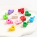 Colorful acrylic alphabet beads with large holes for DIY jewelry making and charms - Letter P / 5 Pieces