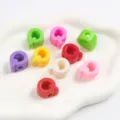 Colorful large hole acrylic letter Q beads for DIY jewelry making and craft projects - Letter Q / 5 Pieces
