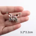 Schmetterlingsförmiges Glas-Strass-Applikationspatch in Rosa und Klar für DIY-Bastelarbeiten - Style 31 (Gold)