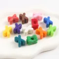Colorful acrylic X-shaped letter beads with large holes for DIY jewelry and crafts - Letter X / 5 Pieces