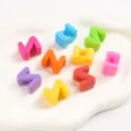 Vibrant colorful acrylic letter N beads with large holes for DIY jewelry making crafts - Letter Z / 5 Pieces
