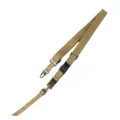 Tactical sling strap detail showing durable nylon webbing and quick-release buckle hardware. - Khaki