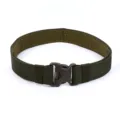 Durable 5.5cm heavy-duty tactical outer belt crafted from thickened canvas for camping - 125cm / Green
