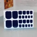 Set of 22 solid navy blue toe nail stickers for professional DIY pedicure results - Dark Blue (JJ-119) / 22 Stickers Per Sheet