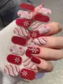 Detaillierte Ansicht von Weihnachts-Nagelaufklebern mit Schneeflockenmustern - Lebkuchenmann Wrap (SD-018)