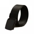 Zwarte canvas riem met plastic gesp, duurzame casual studentenriem voor dagelijks gebruik. - Zwart / 100-135CM