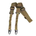 Langlebiger taktischer Zweipunkt-Tragegurt fur Outdoor-Aktivitaten und Einsatzgerate. - 135-175CM / Khaki