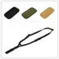 Tactical single point rifle sling with shoulder pad outdoor adjustable strap black green khaki - Shoulder Pads