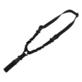 Black tactical single-point sling strap nylon outdoor multi-functional adjustable gear - Black
