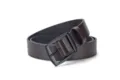 Men's business casual dark brown leather belt with black alloy pin buckle everyday wear - Coffee Type C