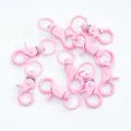 Pink metal lobster clasps for DIY keychains, bag charms and jewelry making accessories. - 1 Piece / Pink