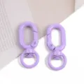 Mousquetons a ressort en metal violet anneaux pivotants pour accessoires de sac et porte-cles. - Violet Clair