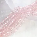 4mm pink AB plated faceted crystal bicone glass beads for DIY jewelry making and crafts - 4mm Approx 70 Pieces/Strand / Water Pink AB