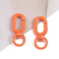 Mousquetons à ressort pivotants en alliage coloré anneau de porte-clés DIY 2 pcs - Coloré
