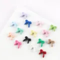 Colorful alloy bow charms with glossy finish for DIY jewelry and phone chain making - 41# Bow