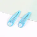 Nahaufnahme von hellblauen Klipp-Haarspangen mit Tablett-Pads für DIY-Kinder-Accessoires. - 10er Pack / 19 Hellblau