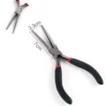 Mini alicates de punta larga para joyería, vista detallada con dimensiones precisas. - Alicates de punta fina 12