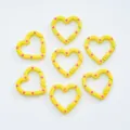 Yellow heart spring clasp key chain DIY jewelry accessories enamel open ring connector - 14