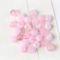 Close-up macro detail of pink cat eye acrylic round beads for DIY jewelry making - Pink Cat Eye Pattern (11)