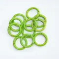 Green metal spring rings round snap hooks open circles keychain jewelry making accessories - Style 03 (20mm) / 1 Piece/Pack