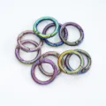 Colorful metal spring rings, open round snap hooks and keychain accessories for crafts. - Style 01 (20mm) / 1 Piece/Pack