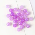 Macro view of purple cat eye acrylic round beads with threading holes for DIY jewelry making - Purple Cat Eye Pattern (12)