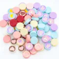 Colorful acrylic heart beads detail shot, perfect for DIY jewelry making, handmade bracelets. - Style 04