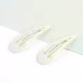Detailansicht von hellgelben Tropfenöl BB Haarklammern mit praktischem Polstertablett Zubehör. - 10er Pack / 12 Hellgelb