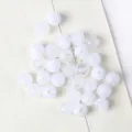 Macro detail of white semi-translucent acrylic cat-eye beads for DIY jewelry - 14 (White Imitation Cat Eye)