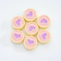 Acrylic heart drop oil beads for DIY jewelry making, cute purple and pink charm loose beads. - Style 01