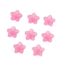 Perline di fiori in acrilico opaco rosa, dettaglio ideale per creazione di gioielli DIY e collane. - 200 Pezzi/Confezione / rosa scuro