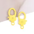 Kitrino metalliko louloudi mousketon elasmatos 19x37mm axesouar gia kleidhoniki DIY - 1 Τεμάχιο / Κίτρινο (16)