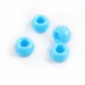 Perles poney en acrylique grand trou perles tonneau bleu accessoire de bijoux DIY 4pcs - 50 Pièces/Pack (6x9mm) / Bleu ciel