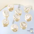 Small Faceted Style / 24 Pieces/Pack / Beige