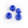 Perles de poney en acrylique solide bleu perles baril grand trou accessoire bijoux - 50 Pièces/Pack (6x9mm) / Bleu saphir