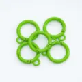 Mosquetones de resorte redondos verdes llaveros de metal accesorios para manualidades - 1 Pieza/Paquete / 04