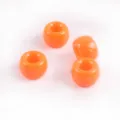 Gros plan de perles poney en acrylique orange uni pour accessoires de bijoux DIY. - 50 Pièces/Pack (6x9mm) / Orange