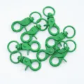 Grüne lackierte Metall Karabinerhaken Drehbar Schlüsselanhänger DIY Schmuck Zubehör Teile. - 1 Stück / Grün